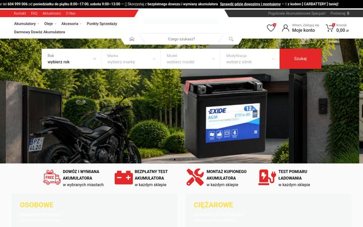 Screenshot of akumulatoryspecpart.pro
