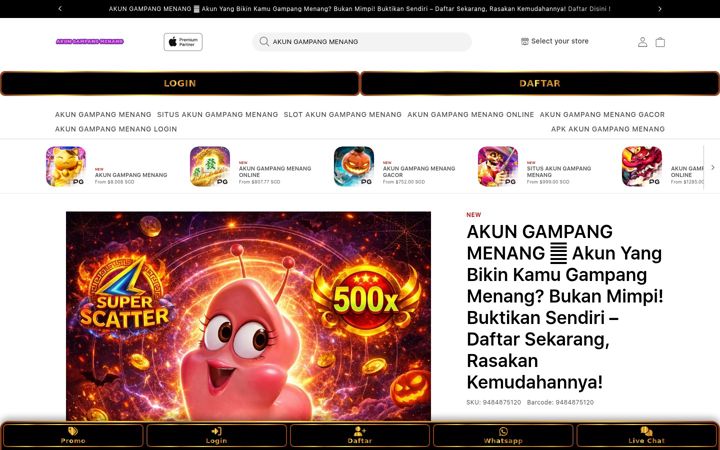 Screenshot of akungampangmenang.org