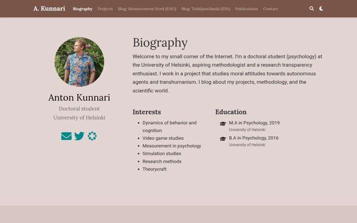 Snímek obrazovky akunnari.net