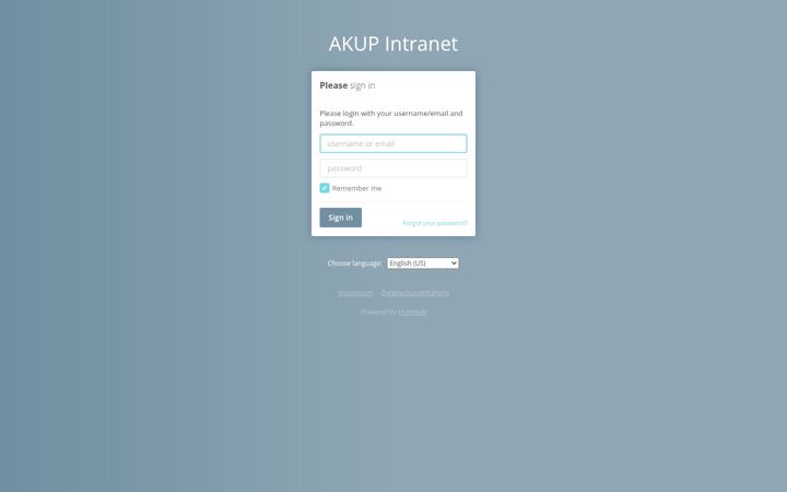 Screenshot of akup.org