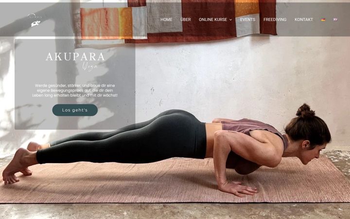 Captură de ecran a akupara-yoga.com