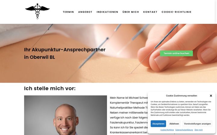 Screenshot of akupunktur-oberwil.ch