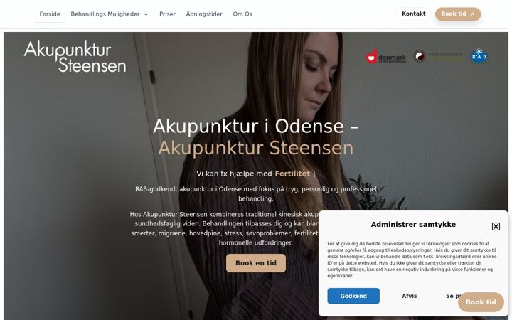 Screenshot of akupunktur-steensen.dk