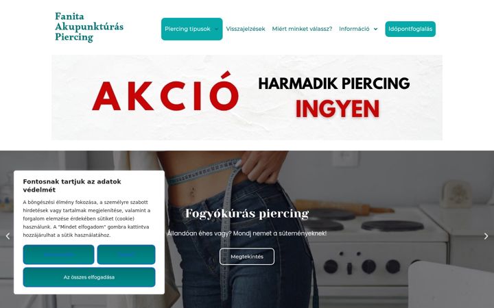 Screenshot of akupunkturaspiercing.hu