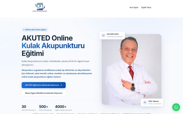 Skjermbilde av akupunkturegitimi.net