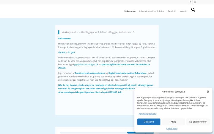 Screenshot of akupunkturligvis.dk