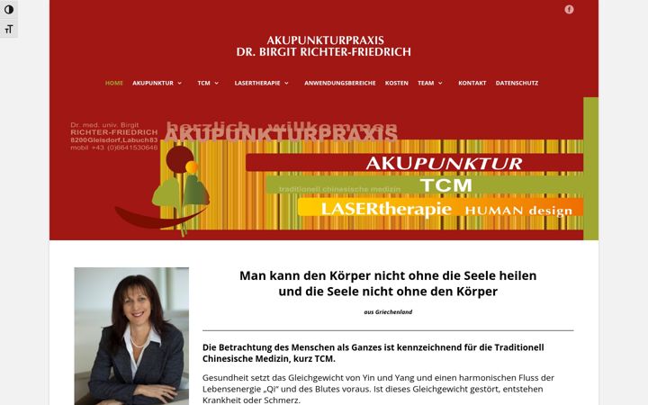 Screenshot of akupunkturpraxis.at