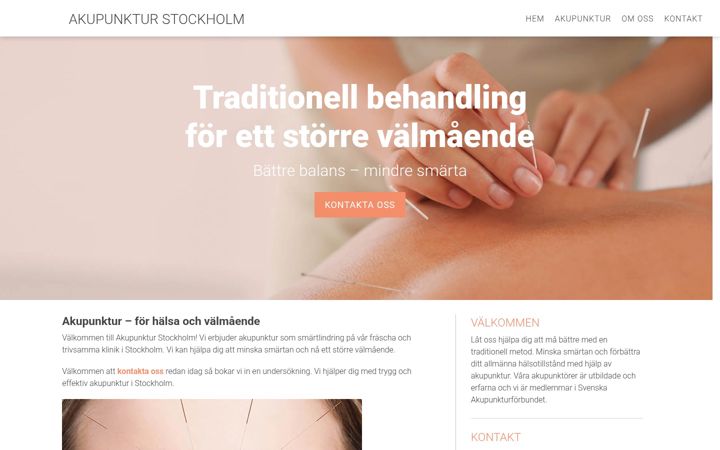 Screenshot of akupunkturstockholm.se