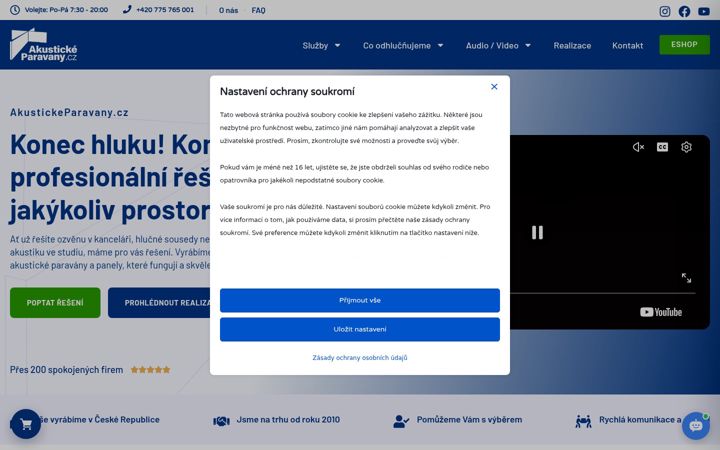Screenshot of akustickeparavany.cz