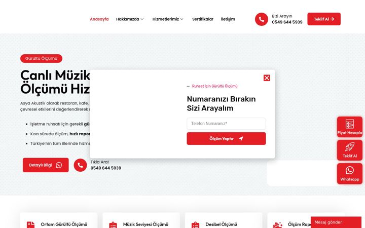 Screenshot of akustik-rapor.com