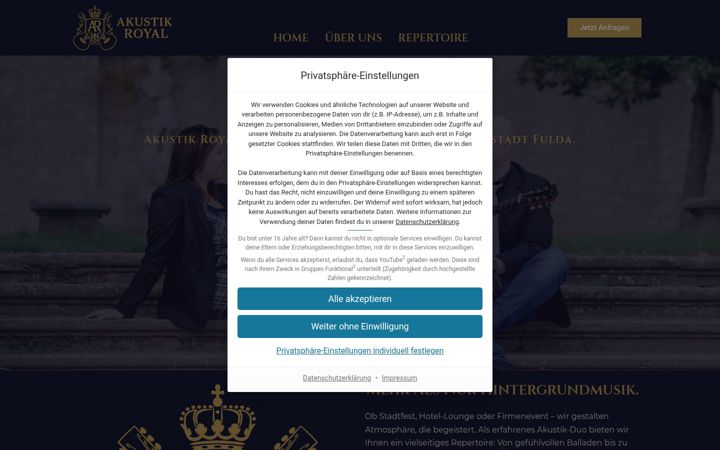Screenshot of akustik-royal.de