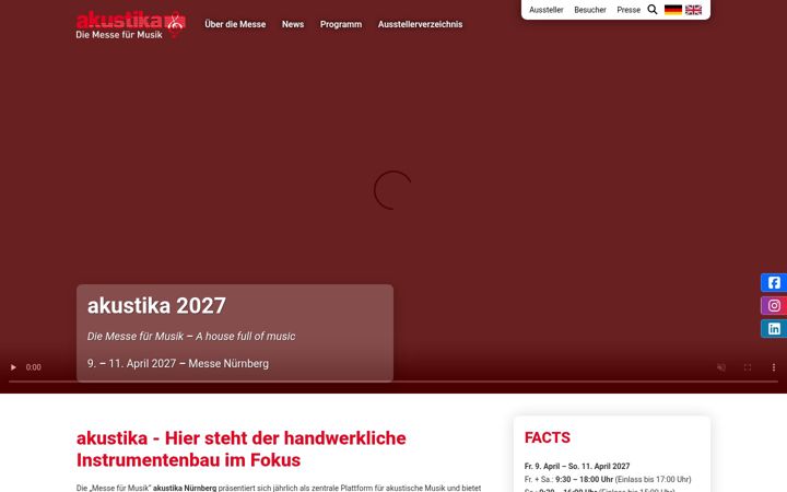 Екранна снимка на akustika-nuernberg.de