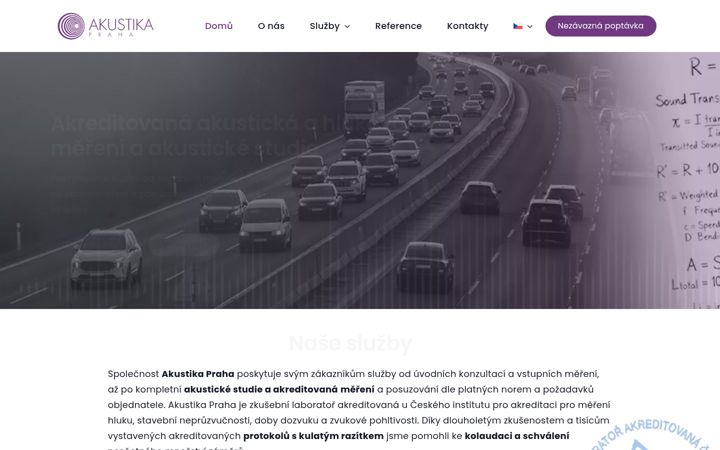 Екранна снимка на akustika.cz