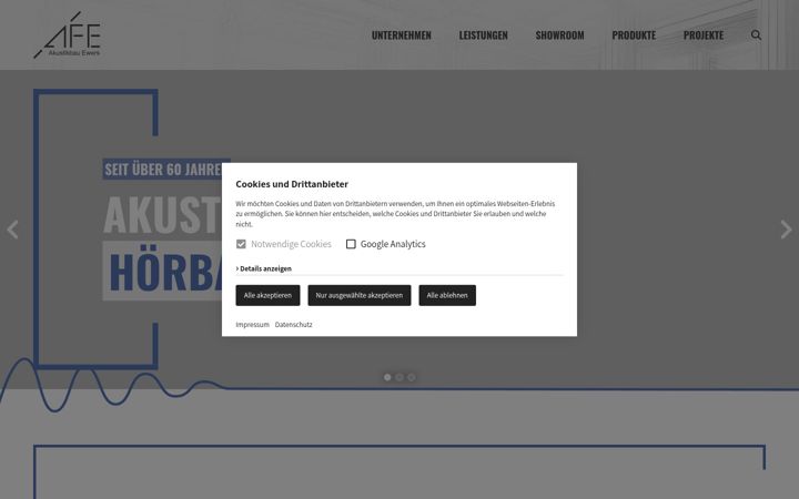 Екранна снимка на akustikbau-ewers.de