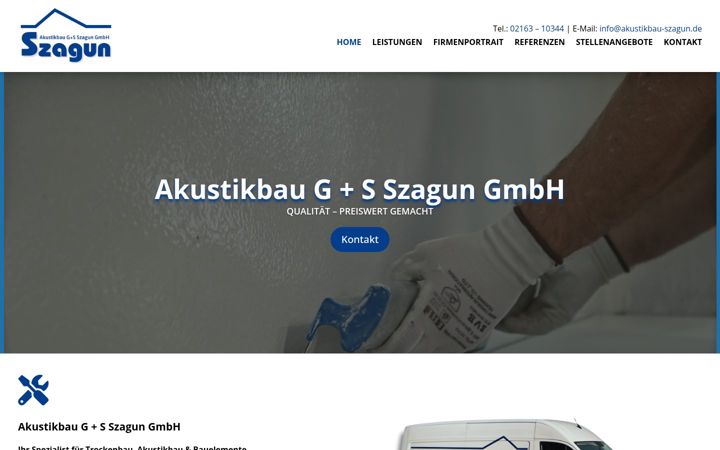 Screenshot of akustikbau-szagun.de