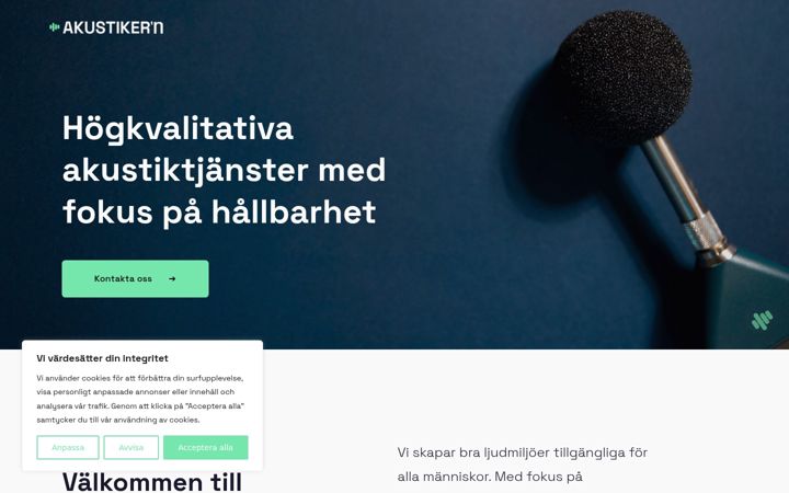 Screenshot of akustikern.se