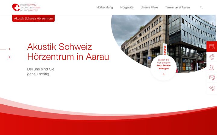 Screenshot of akustikschweiz-hoerzentrum.ch