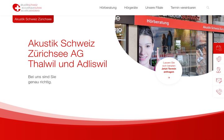 Screenshot of akustikschweiz-zuerichsee.ch