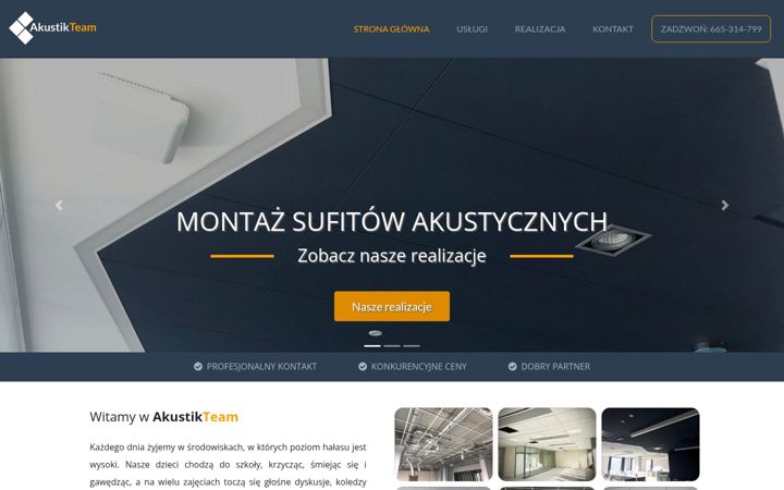 Captura de ecrã de akustikteam.pl