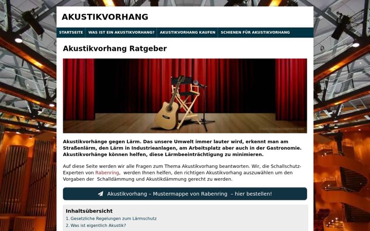 Screenshot of akustikvorhang.net