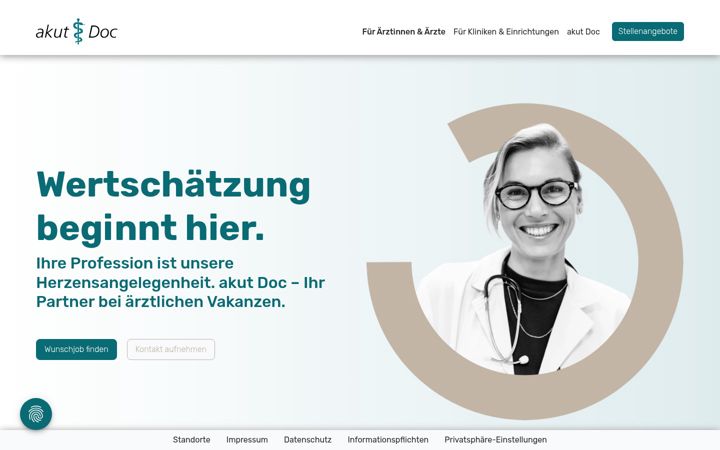 Screenshot of akut-doc.de