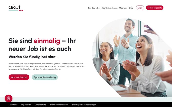 Screenshot of akut-gmbh.de