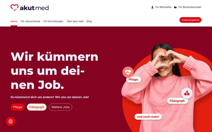 Screenshot of akut-med.de
