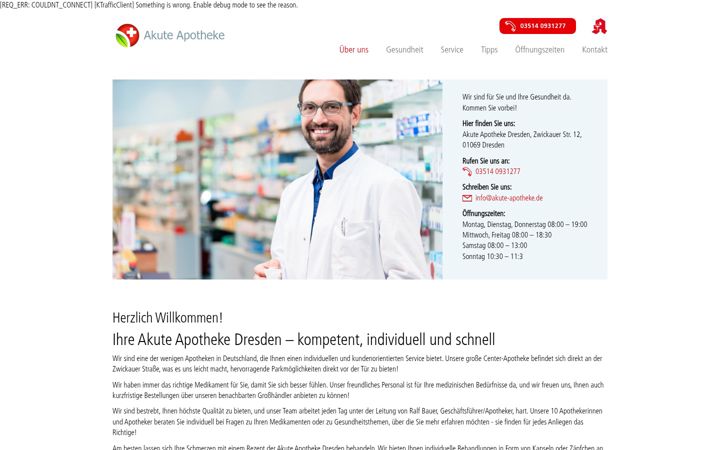 Screenshot του akute-apotheke.de