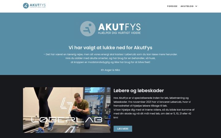 Screenshot του akutfys.dk