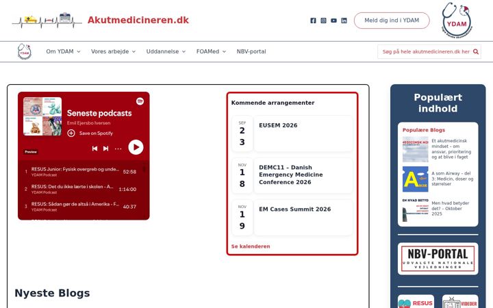 Ekrano kopija akutmedicineren.dk