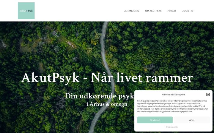 Ekrano kopija akutpsyk.dk