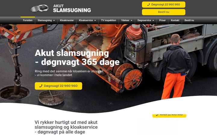 Ekrano kopija akutslamsugning.dk