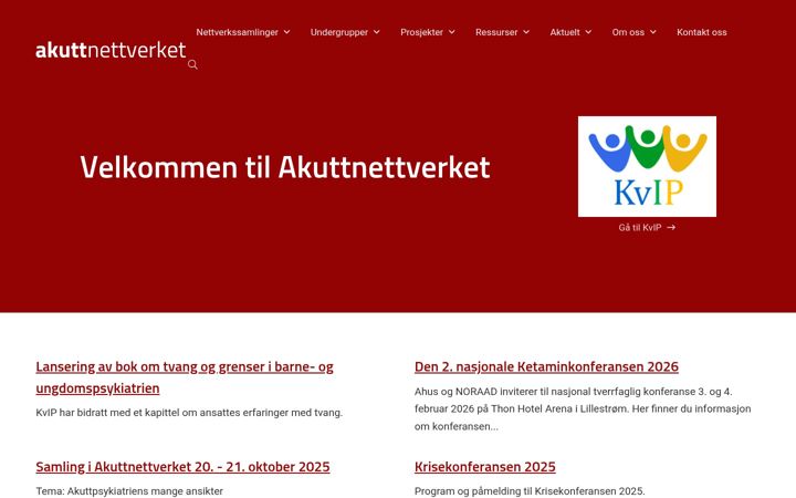Screenshot of akuttnettverket.no