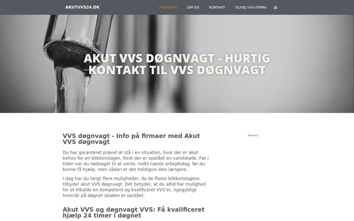 Screenshot of akutvvs24.dk