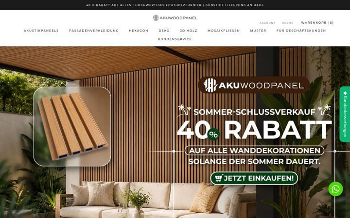 Skærmbillede af akuwoodpanel.de