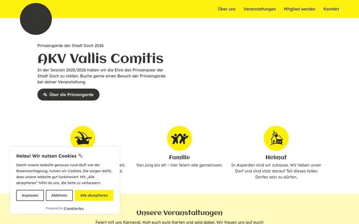 Screenshot of akv-vallis-comitis.de