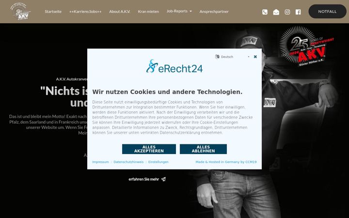 Screenshot of akv-zw.de