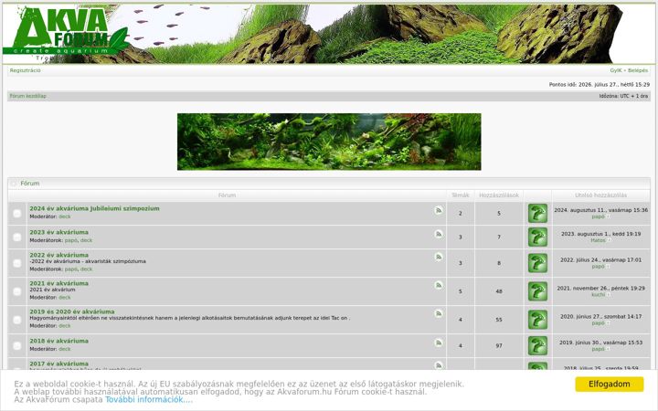 Screenshot of akvaforum.hu