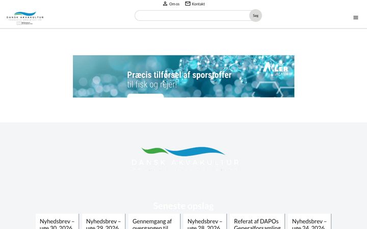 Screenshot of akvakulturfakta.dk