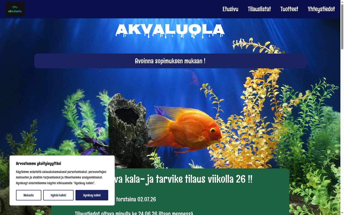 Képernyőkép a bármilyen interakció előtt megjelenő hozzájárulási bannerről