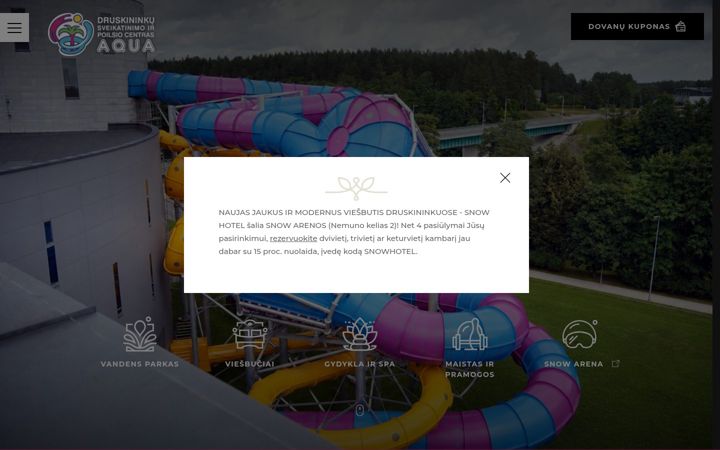 Screenshot of akvapark.lt