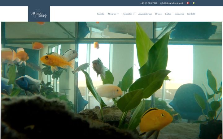 Screenshot of akvarieleasing.dk