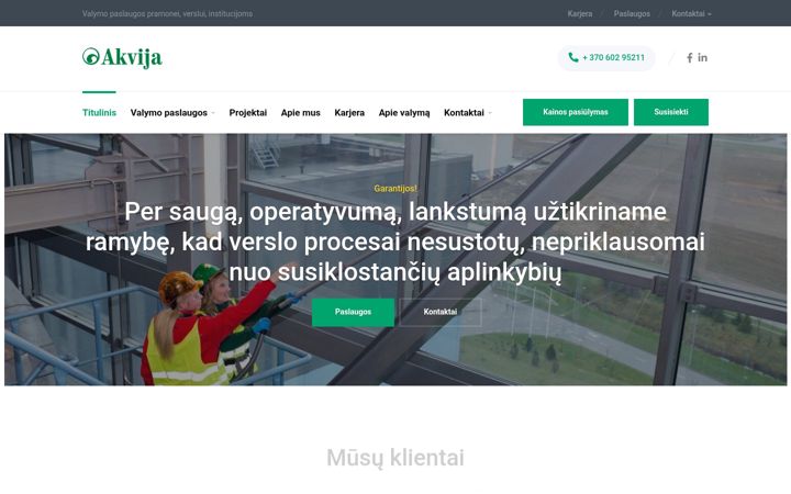 Екранна снимка на akvija.lt