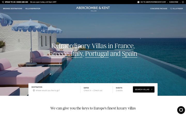 Screenshot of akvillas.com