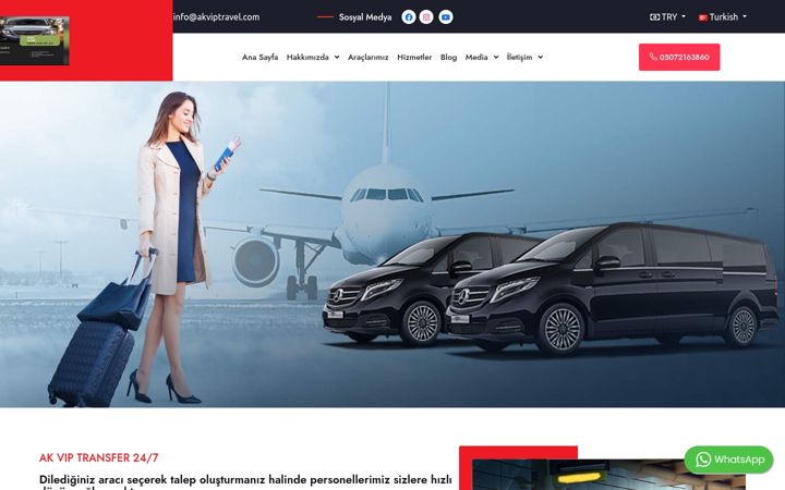 Screenshot of akviptravel.com