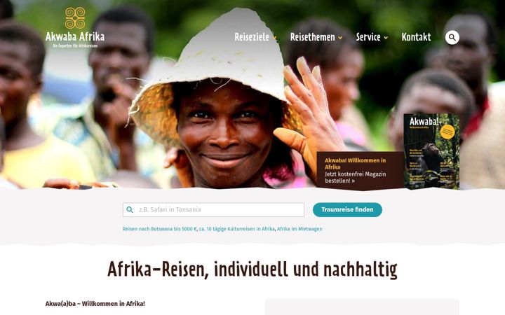 Screenshot of akwaba-afrika.de