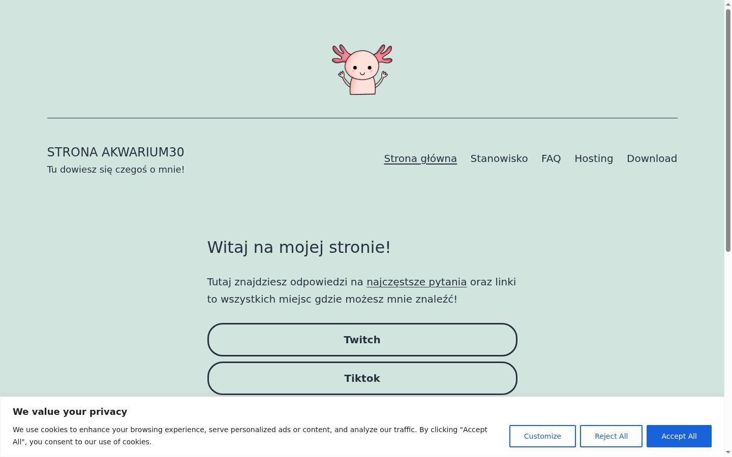 Snímek obrazovky baneru souhlasu zobrazeného před jakoukoli interakcí