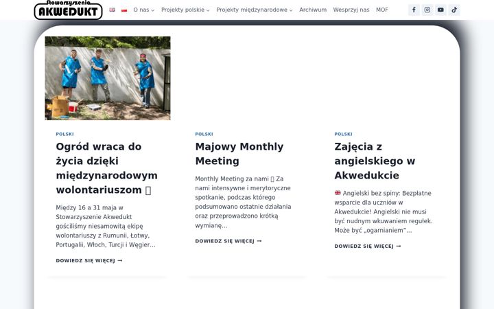 Screenshot of akwedukt.org.pl