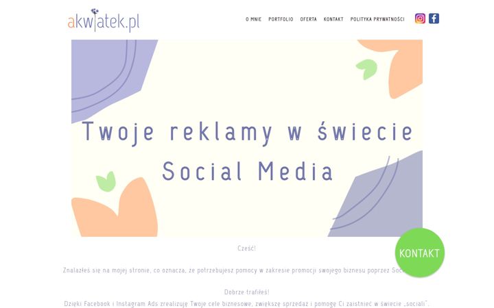 Screenshot ta' akwiatek.pl