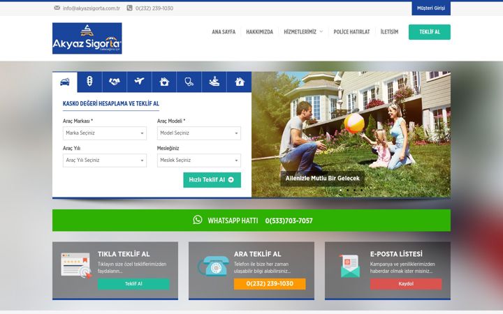 Screenshot of akyazsigorta.com.tr